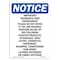 Signmission OSHA Notice Sign, 10" Height, Rigid Plastic, Important Fragrance Free Environment Sign, Portrait OS-NS-P-710-V-13648 - alternate 1